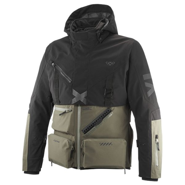 Chaquetas moto Ixon Etna Kahki Black