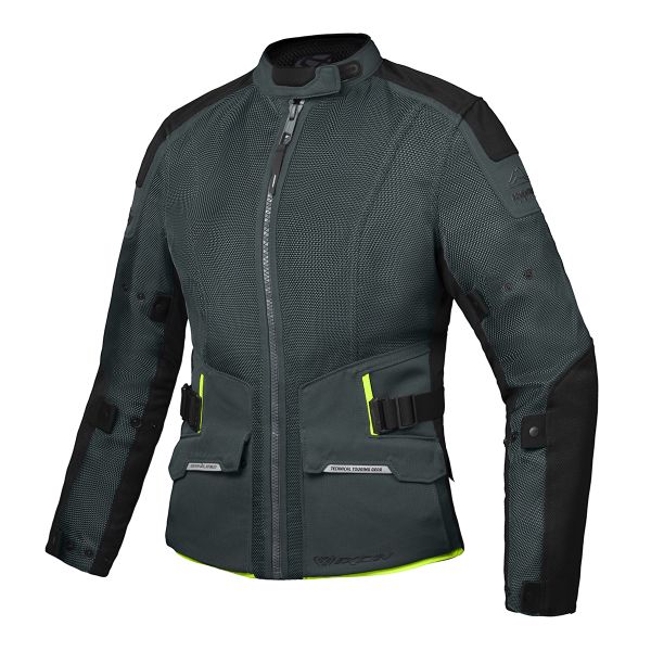 Chaquetas moto Ixon M-Njord Lady Tactical Green Black Yellow