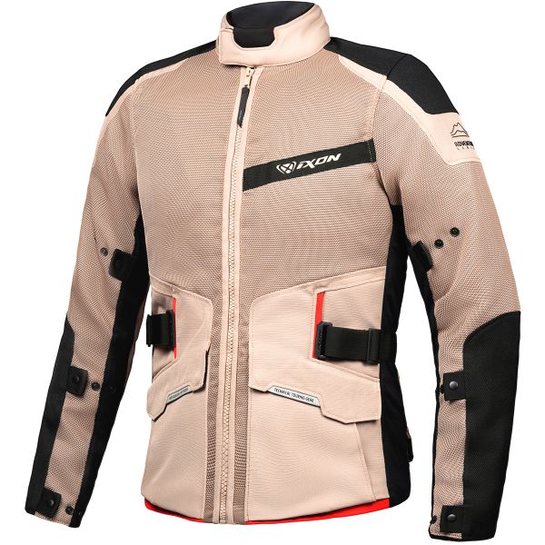 Chaquetas moto Ixon M-Njord Sand Black Red