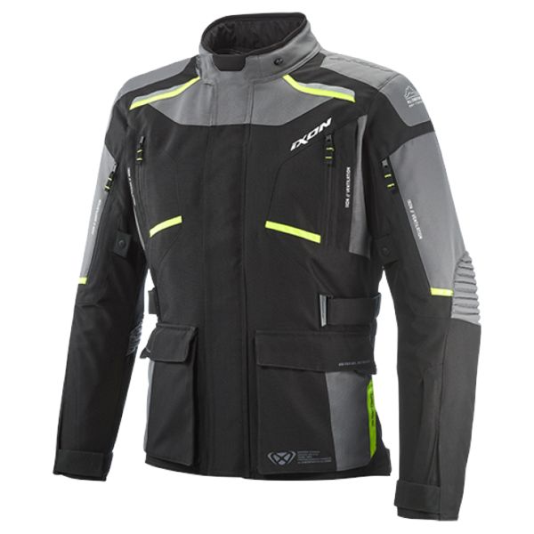 Chaquetas moto Ixon Midgard Black Grey Bright Yellow Chaquetas moto Ixon Midgard Black Grey Bright Yellow