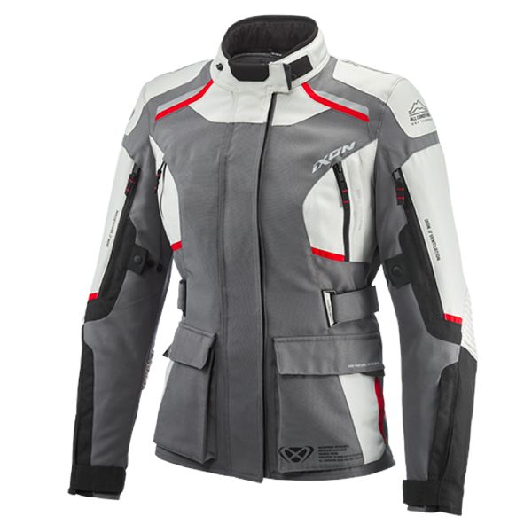 Chaquetas moto Ixon Midgard Lady Grey Black Red Chaquetas moto Ixon Midgard Lady Grey Black Red