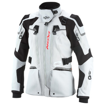 Chaquetas moto Ixon Odin Lady Gris claro Negro
