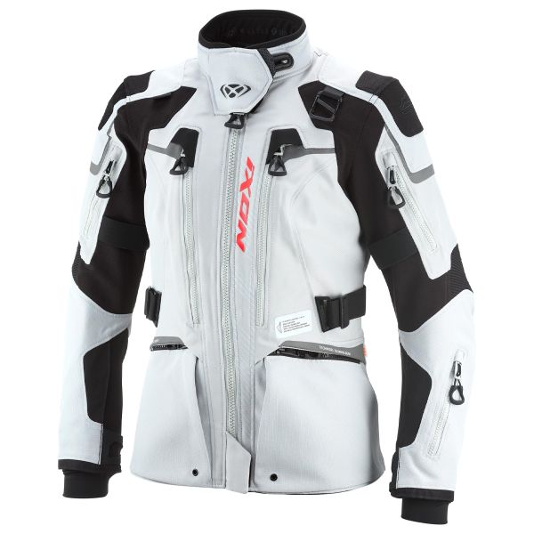 Chaquetas moto Ixon Odin Lady Gris claro Negro