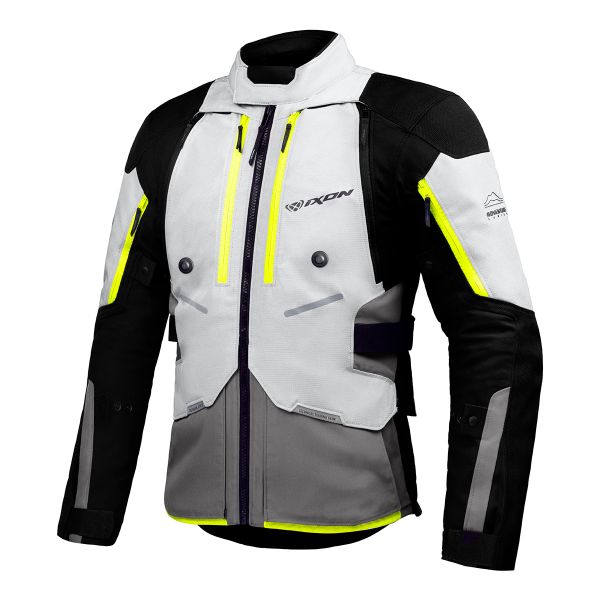 Chaquetas moto Ixon Vidar Grey Black Bright Yellow