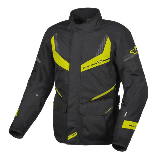 Chaquetas moto Macna Rancher Black Fluo Yellow Chaquetas moto Macna Rancher Black Fluo Yellow