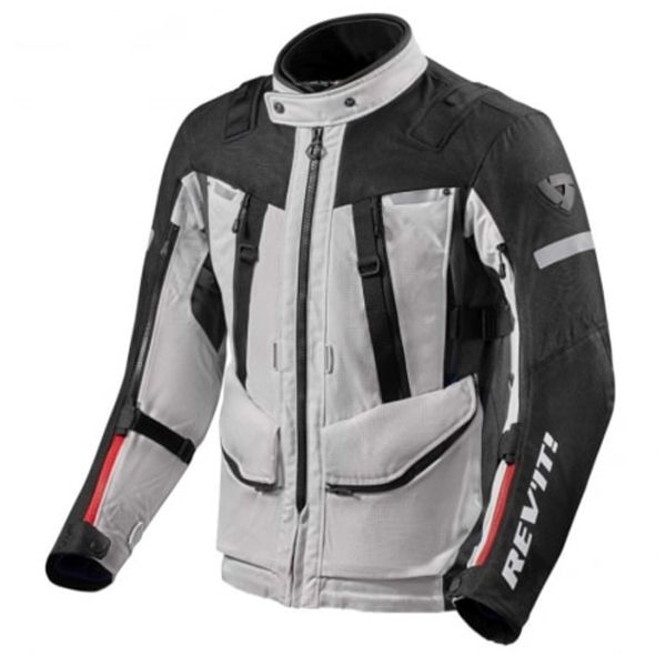 Chaquetas moto REV'IT Sand 4 H2O Plata Negro Chaquetas moto REV'IT Sand 4 H2O Plata Negro