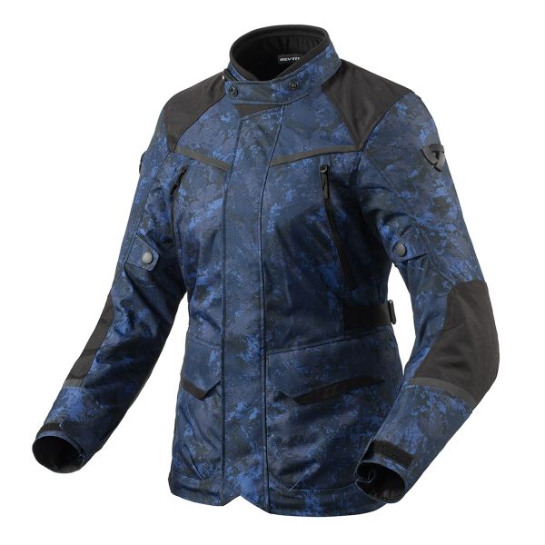 Chaquetas moto REV'IT Voltiac 3 H2O Ladies Camo Blue