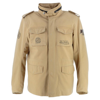 Chaquetas moto Von Dutch Section de lona de algodón caqui Chaquetas moto Von Dutch Section de lona de algodón caqui
