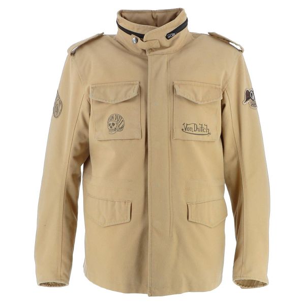 Chaquetas moto Von Dutch Section de lona de algod�n caqui