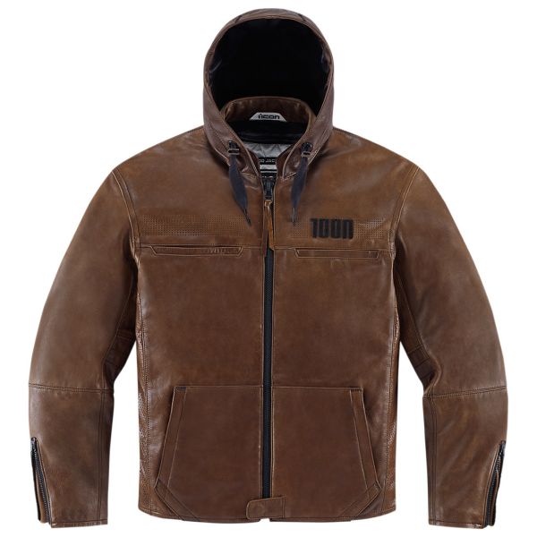 Cazadora moto ICON 1000 Hood Brown