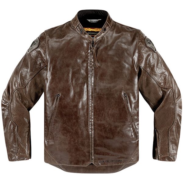 Cazadora moto ICON 1000 Retrograde Brown