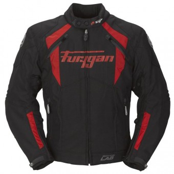 Cazadora moto Furygan Chrome Negro Rojo
