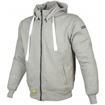 Cazadora moto Booster Hoodie Kevlar Core Light Grey Cazadora moto Booster Hoodie Kevlar Core Light Grey