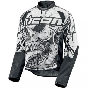 Cazadora moto ICON Hooligan 2 Etched White