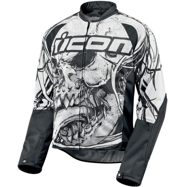 Cazadora moto ICON Hooligan 2 Etched White