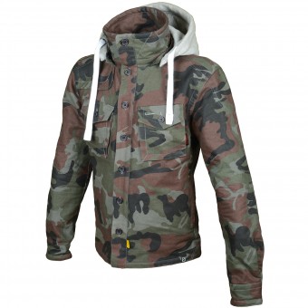 Cazadora moto Booster Hoodie Kevlar Hunt Camo