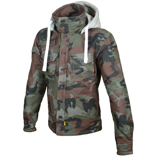 Cazadora moto Booster Hoodie Kevlar Hunt Camo