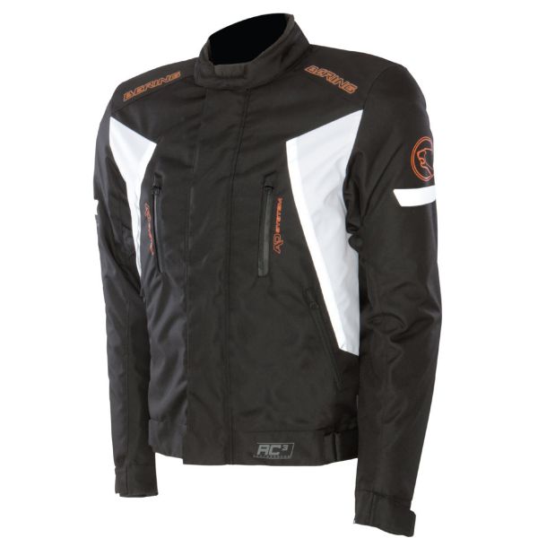 Cazadora moto Bering Katana Negro Blanco Naranja