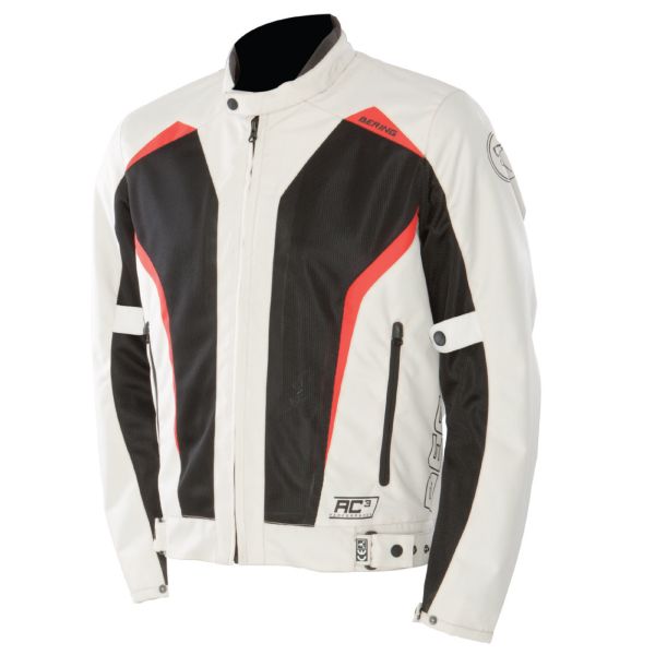 Cazadora moto Bering Keers Negro Beige