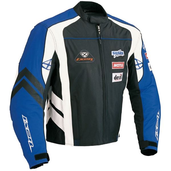 Cazadora moto Ixon Los Angeles Negro Azul Blanco