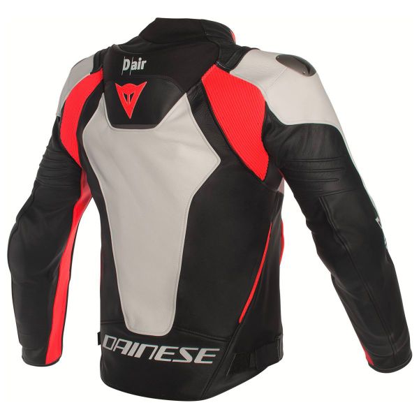 Dainese Misano D-Air White Black Red Fluo