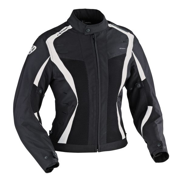 Cazadora moto Ixon Rainbow HP Negro Blanco