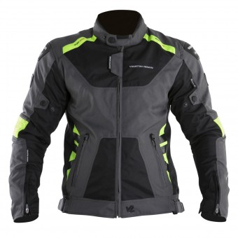 Cazadora moto V'Quattro SP-21 Black Grey Yellow