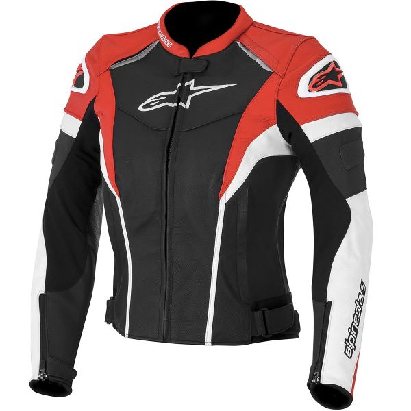 Cazadora moto Alpinestars Stella GP PLUS R Negro Blanco Rojo