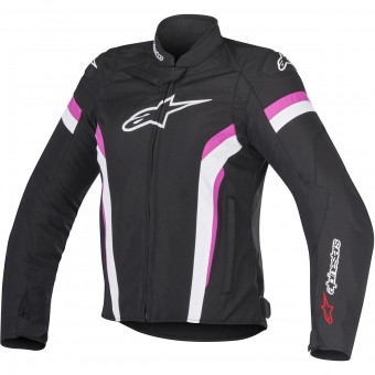 Cazadora moto Alpinestars Stella T-GP Plus R V2 Black White Fuchsia