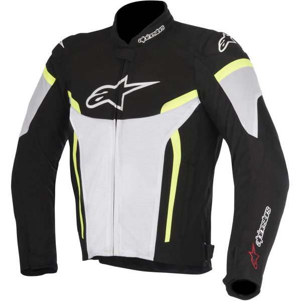 Cazadora moto Alpinestars T-GP Plus R V2 Air Black White Yellow Fluo