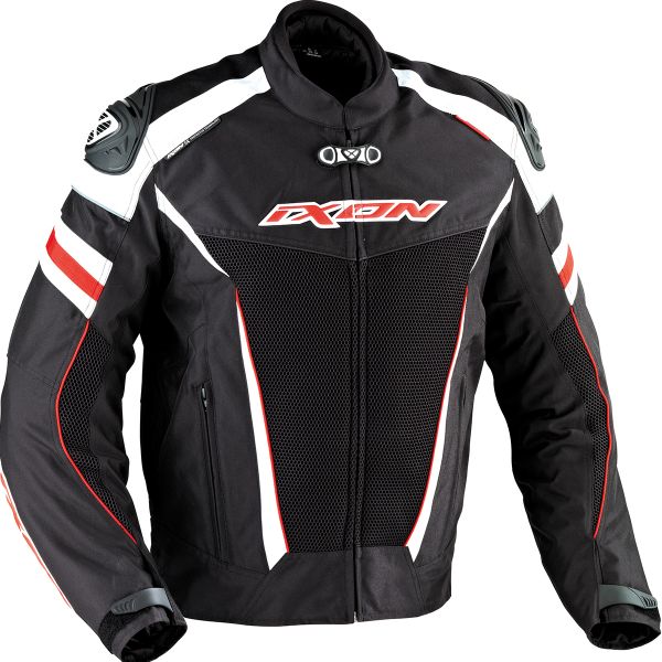 Cazadora moto Ixon Typhon Race HP Negro Blanco Rojo