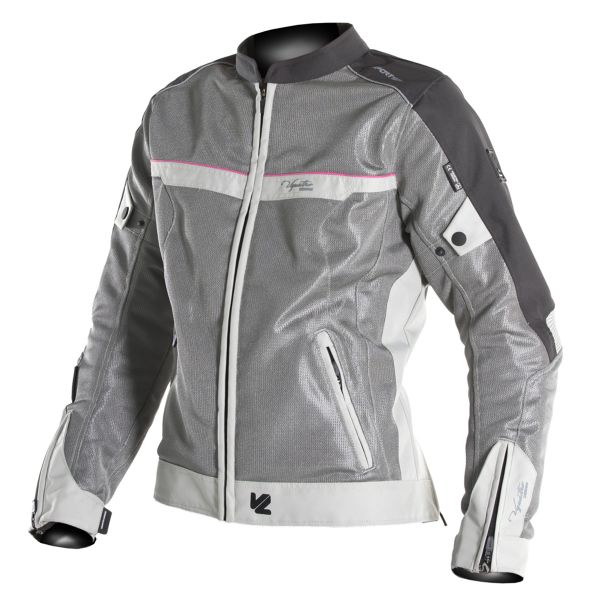 Cazadora moto V'Quattro VE-21 Lady Cream Grey Pink