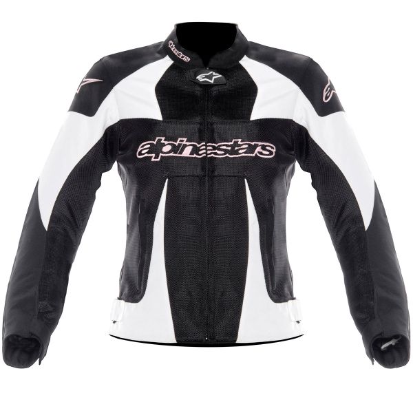 Cazadora moto Alpinestars Stella T-GP Plus Air Negro Blanco Rosa