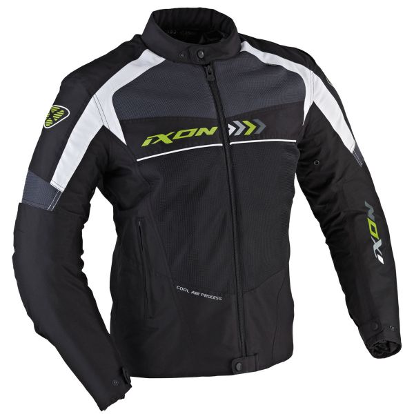 Cazadora moto Ixon Alloy Negro Blanco Verde