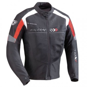 Cazadora moto Ixon Alloy Negro Rojo