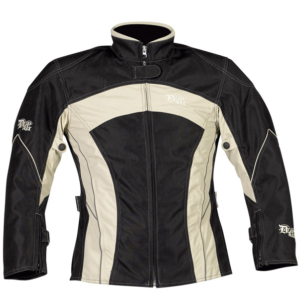 Cazadora moto 4SQUARE Kenza Negro Crema