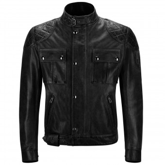 Cazadora moto Belstaff Brooklands Leather Antique Black Cazadora moto Belstaff Brooklands Leather Antique Black