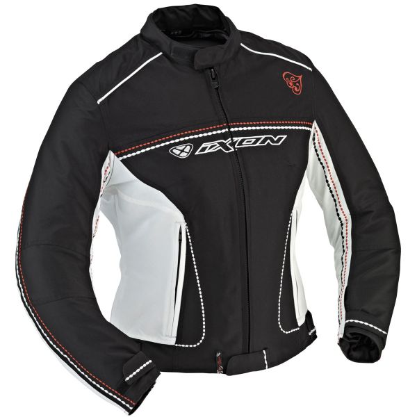 Cazadora moto Ixon Diva Sport Negro Blanco