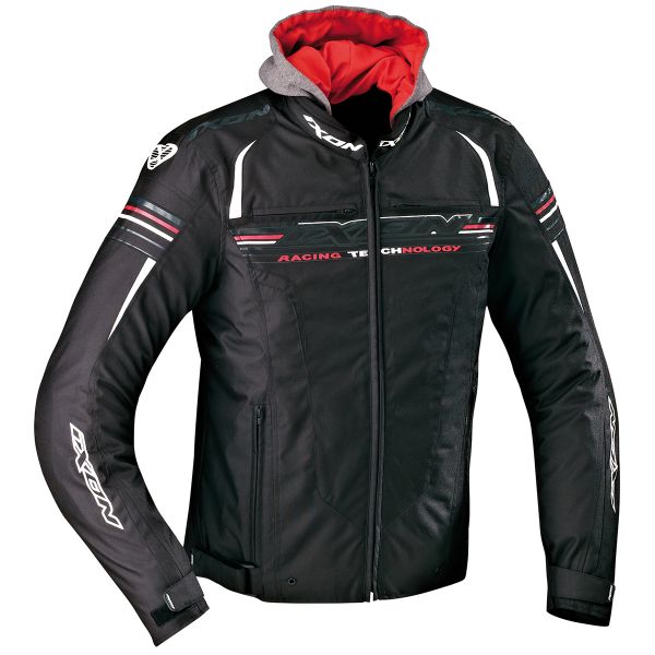 Cazadora moto Ixon Dual Black White Red
