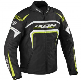 Cazadora moto Ixon Eager Negro Blanco Amarillo