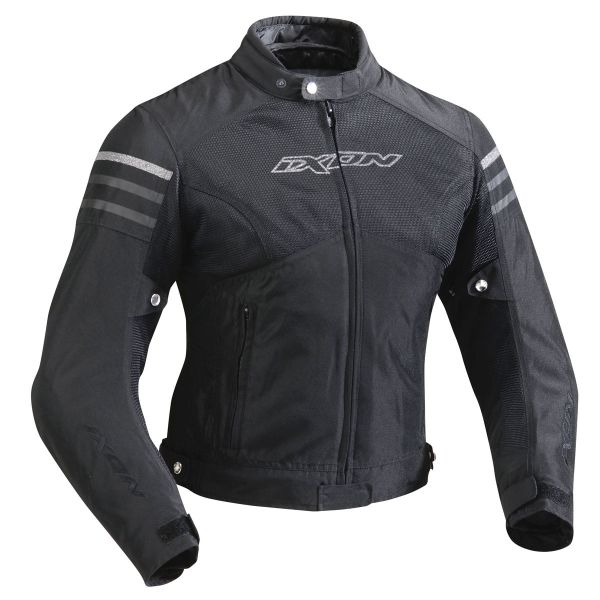 Cazadora moto Ixon Electra Negro Plata