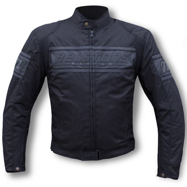 Cazadora moto Helstons Nicky Negro Gris