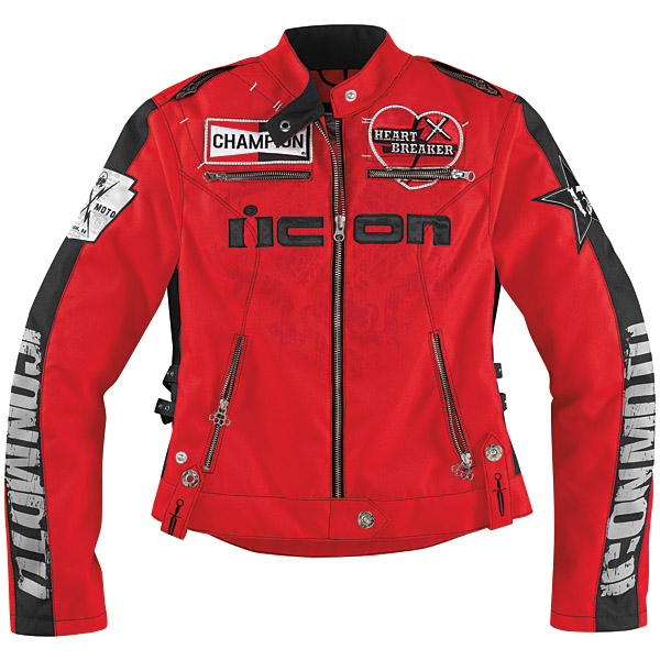 Cazadora moto ICON Hella Heartbreaker Red