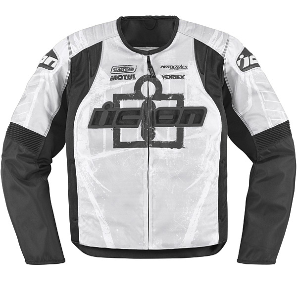 Cazadora moto ICON Overlord Type 1 White