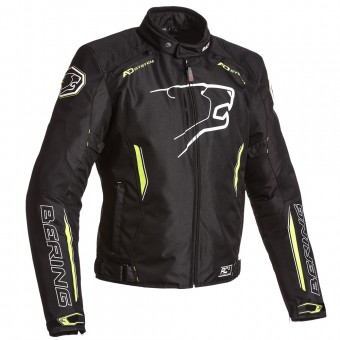 Cazadora moto Bering Eskadrille Black Neon Yellow