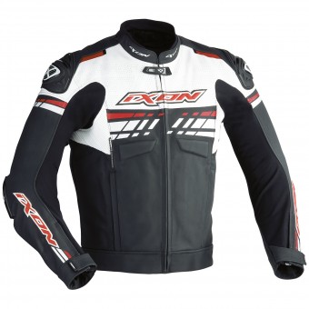 Cazadora moto Ixon Exocet Noir Blanc Rouge