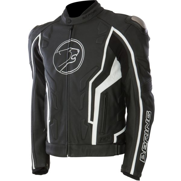 Cazadora moto Bering Flash Negro Blanco