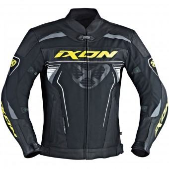 Cazadora moto Ixon Frantic Black White Yellow