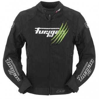 Cazadora moto Furygan Genesis Claw Vented Negro Blanco Verde