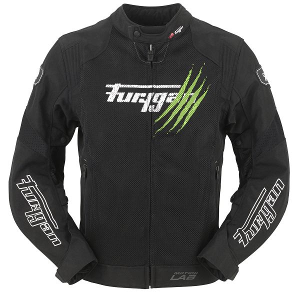 Cazadora moto Furygan Genesis Claw Vented Negro Blanco Verde